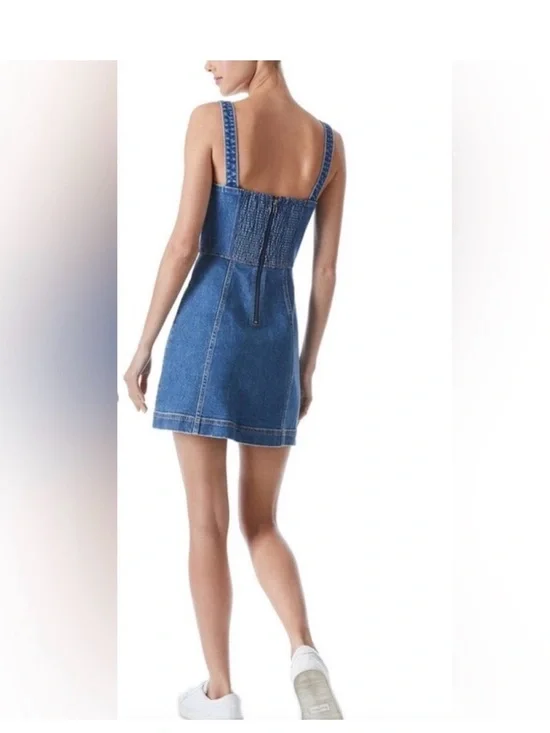 Alice + Olivia Blue Denim Jeans with Black Lining - Picture 3 of 5